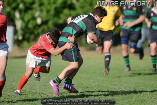 2015-05-09 Rugby Lyons Settimo Milanese U16-Rugby Varese 1405 Matteo Cazzamali